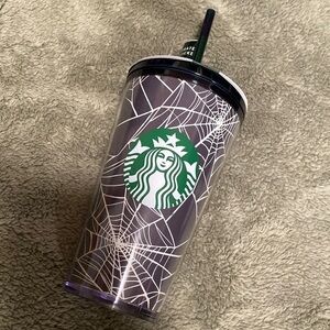 glow in the dark spiderwebs tumbler cup New halloween Starbucks 2021